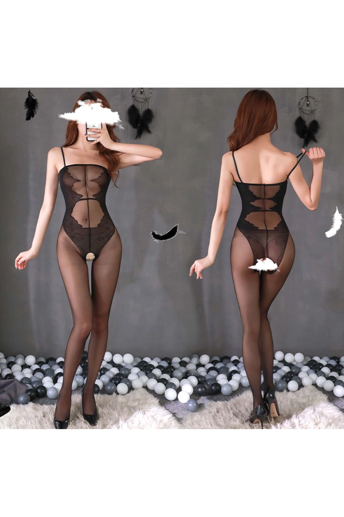 Kadın Seksi Özel Bölgesi Açık Büyük Bedenlere Uygun